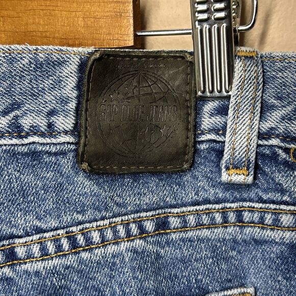 GAP Boot Cut / Vintage MOM High Rise Button Fly Denim Blue Jeans / 14 Reg - Picture 6 of 6